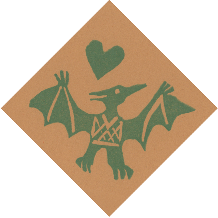 pterodactyl boyfriend - cyan on bronze
