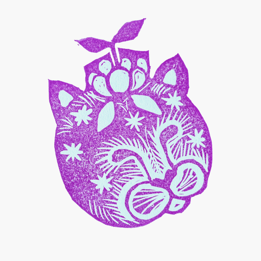 Jaguar Surprise - purples on clear